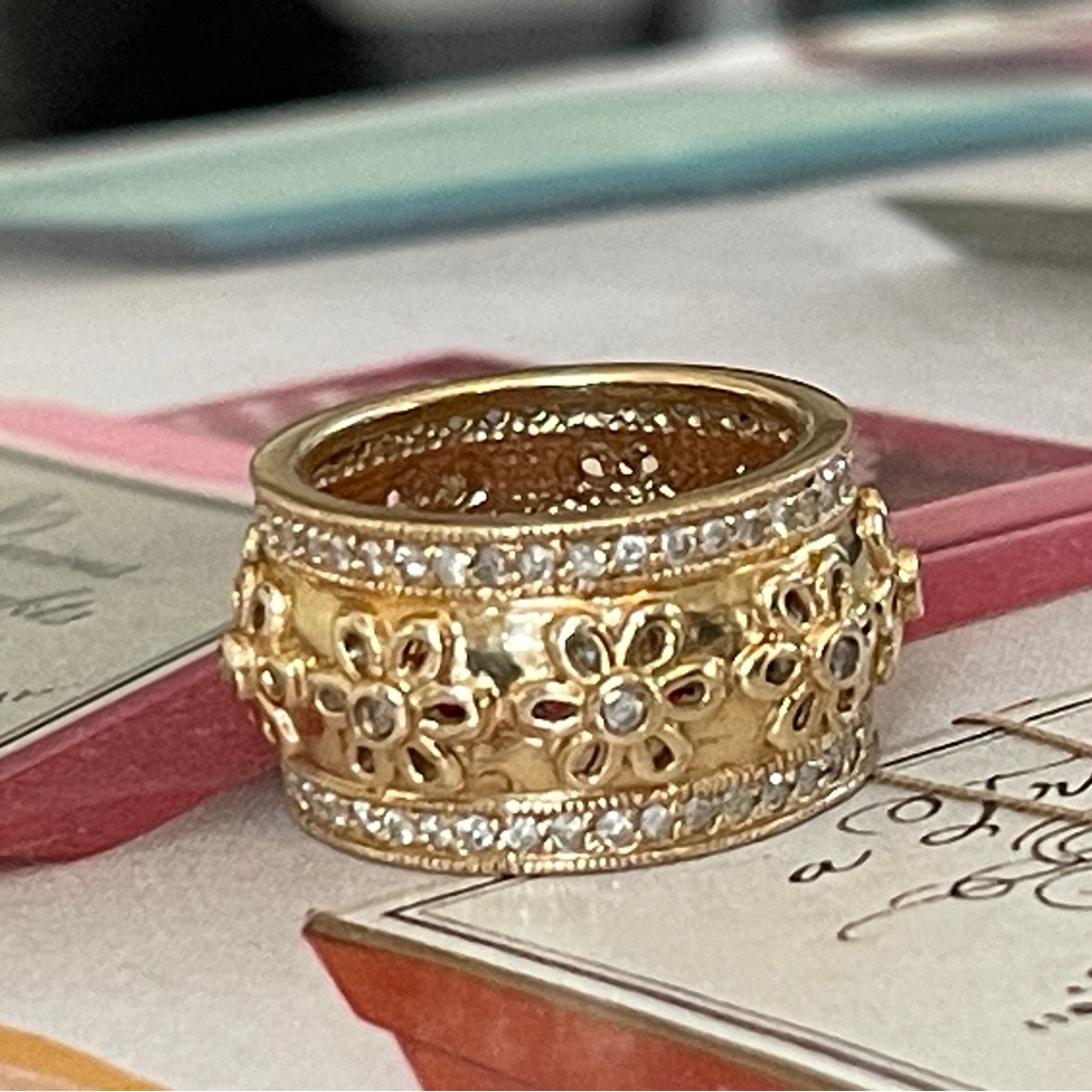 14k Solid Gold Wide Band
